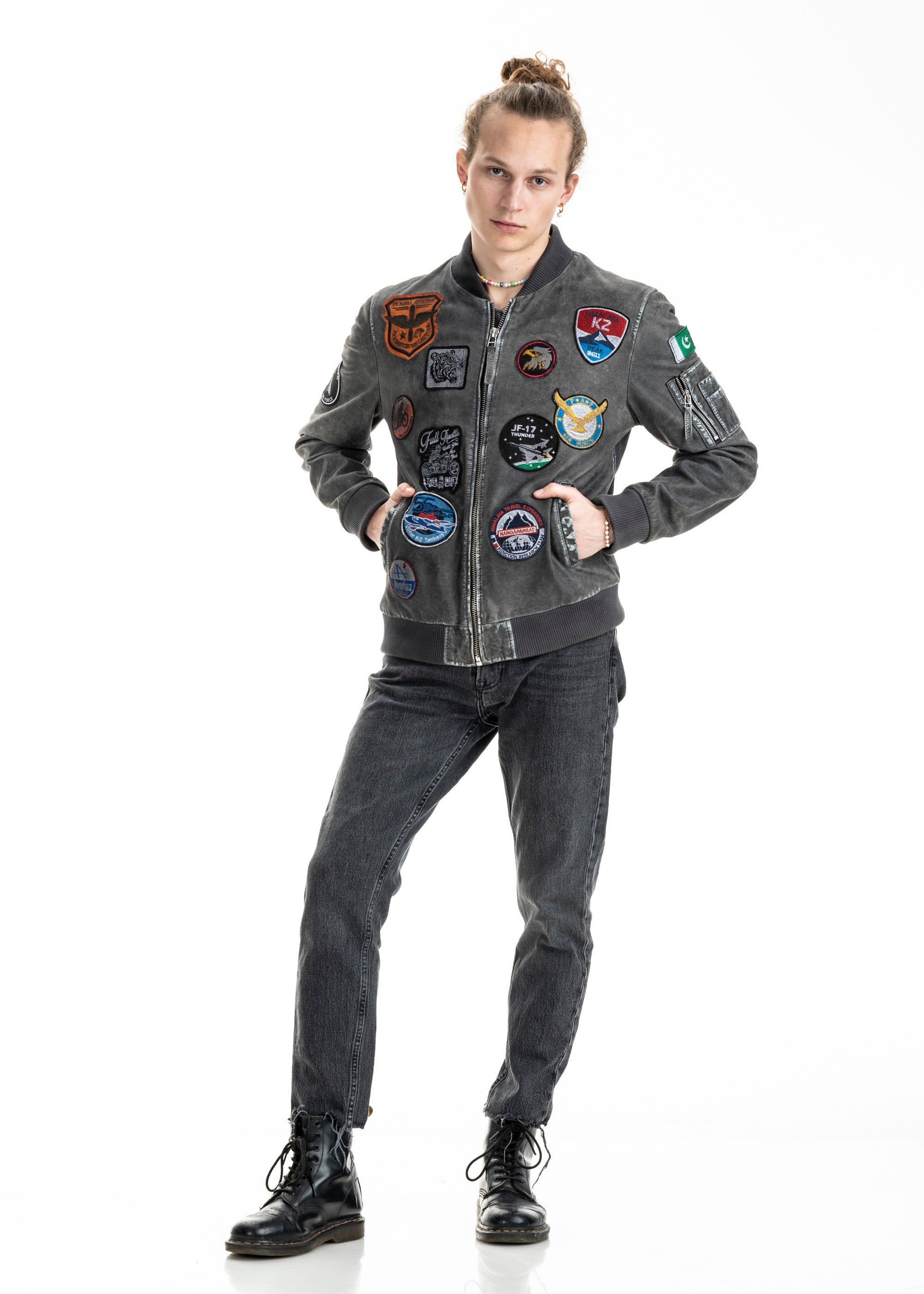 Lederjacke Cougar mit Aufnäher