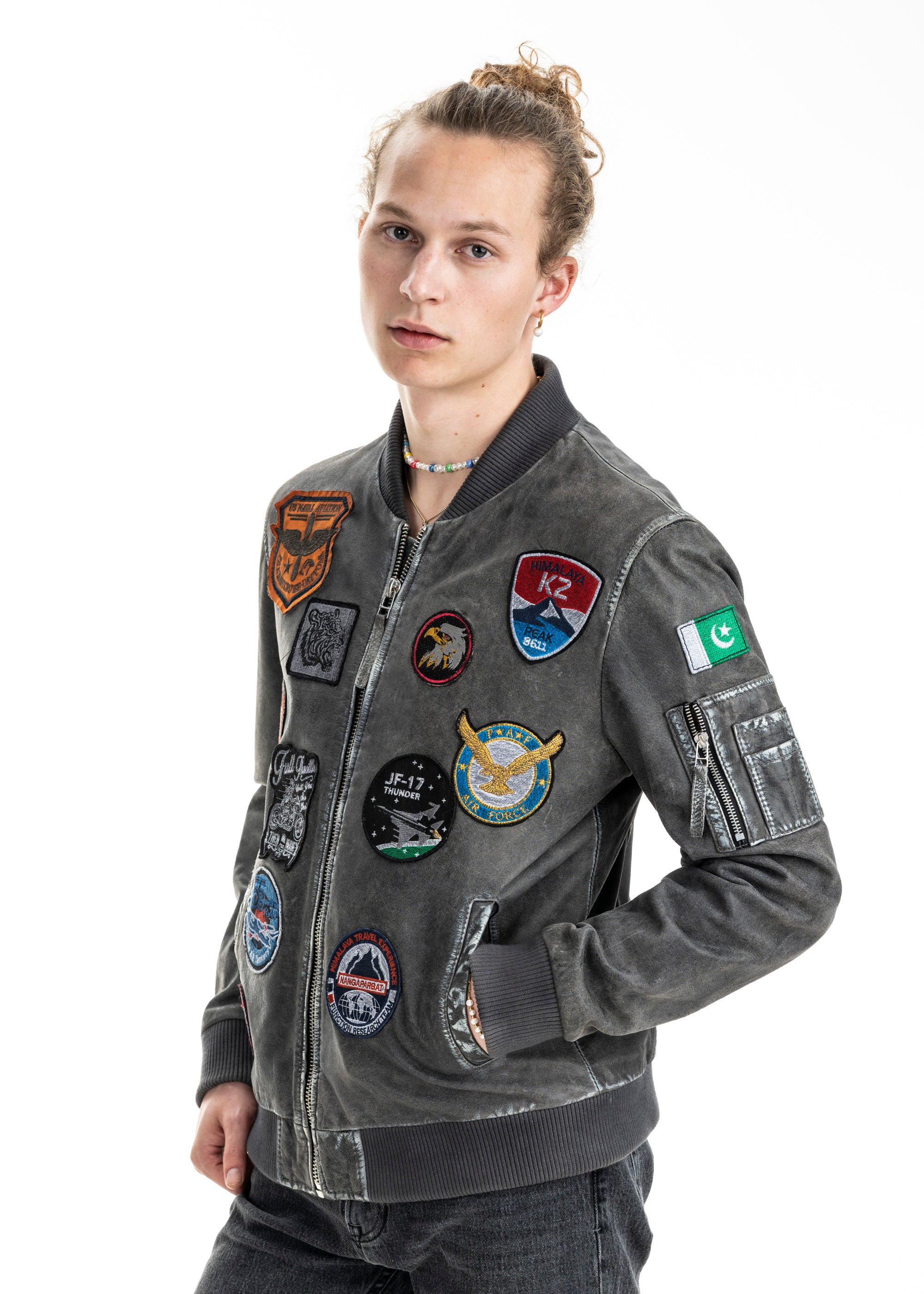 Lederjacke Cougar mit Aufnäher