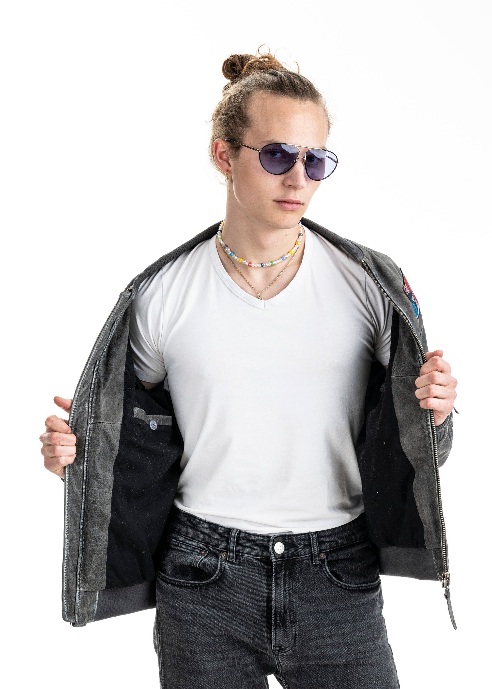 Lederjacke Cougar mit Aufnäher