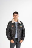 Lederjacke im Piloten-Stil