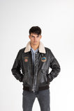 Lederjacke im Piloten-Stil