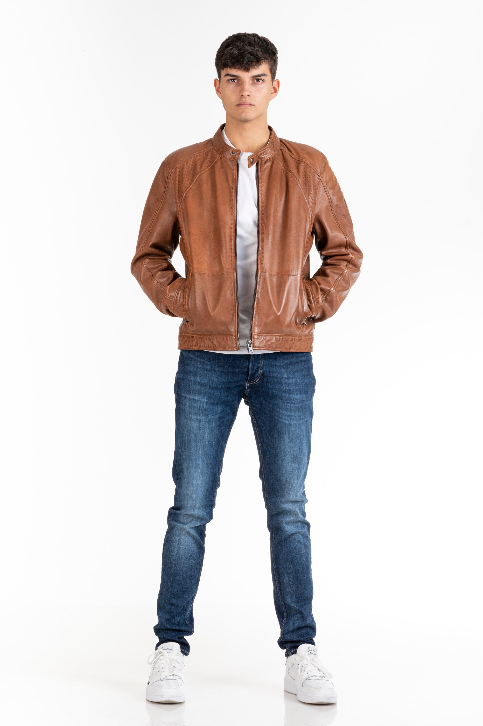 Lederjacke Roman