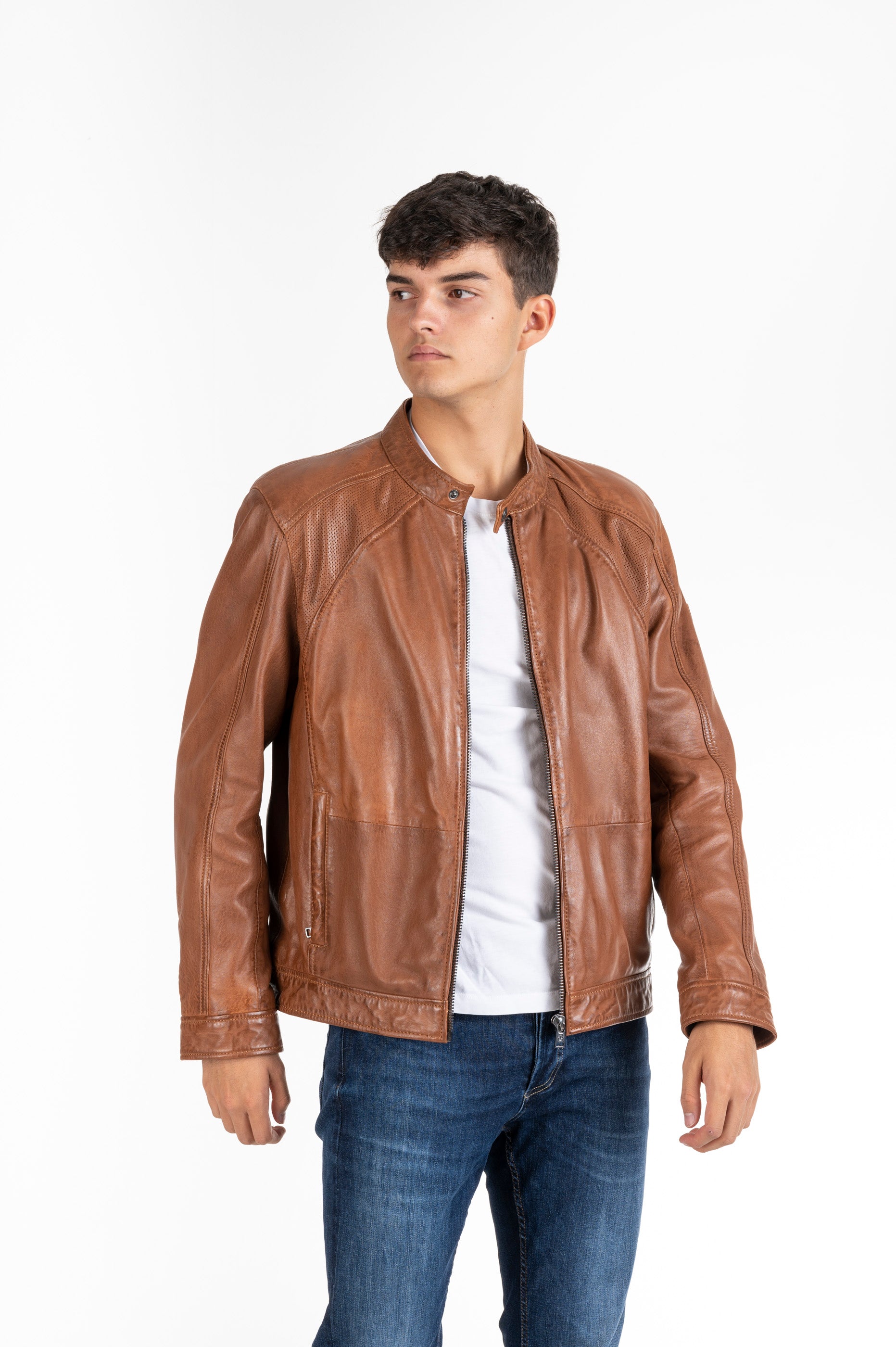 Lederjacke Roman