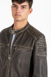 Leder-Bikerjacke Dev