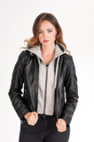 Leather jacket - Women's Diana Hood