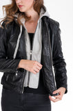 Leather jacket - Women's Diana Hood