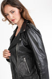 Leder- Bikerjacke Damen Julia