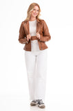 Leder- Bikerjacke Damen Julia
