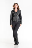 Leder- Bikerjacke Damen Julia