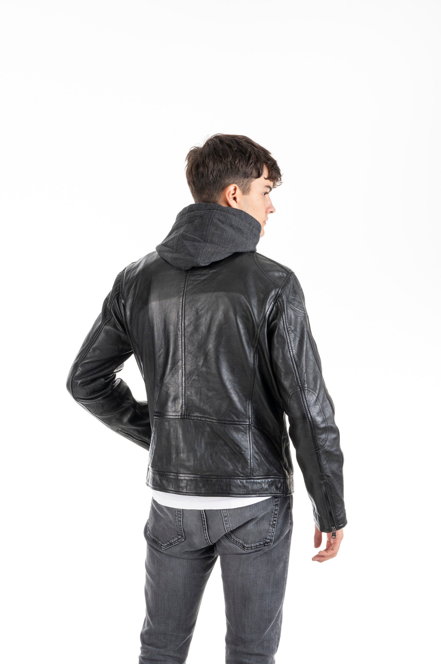 Lederjacke mit Kapuze Melvin