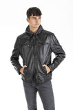 Lederjacke mit Kapuze Nevio