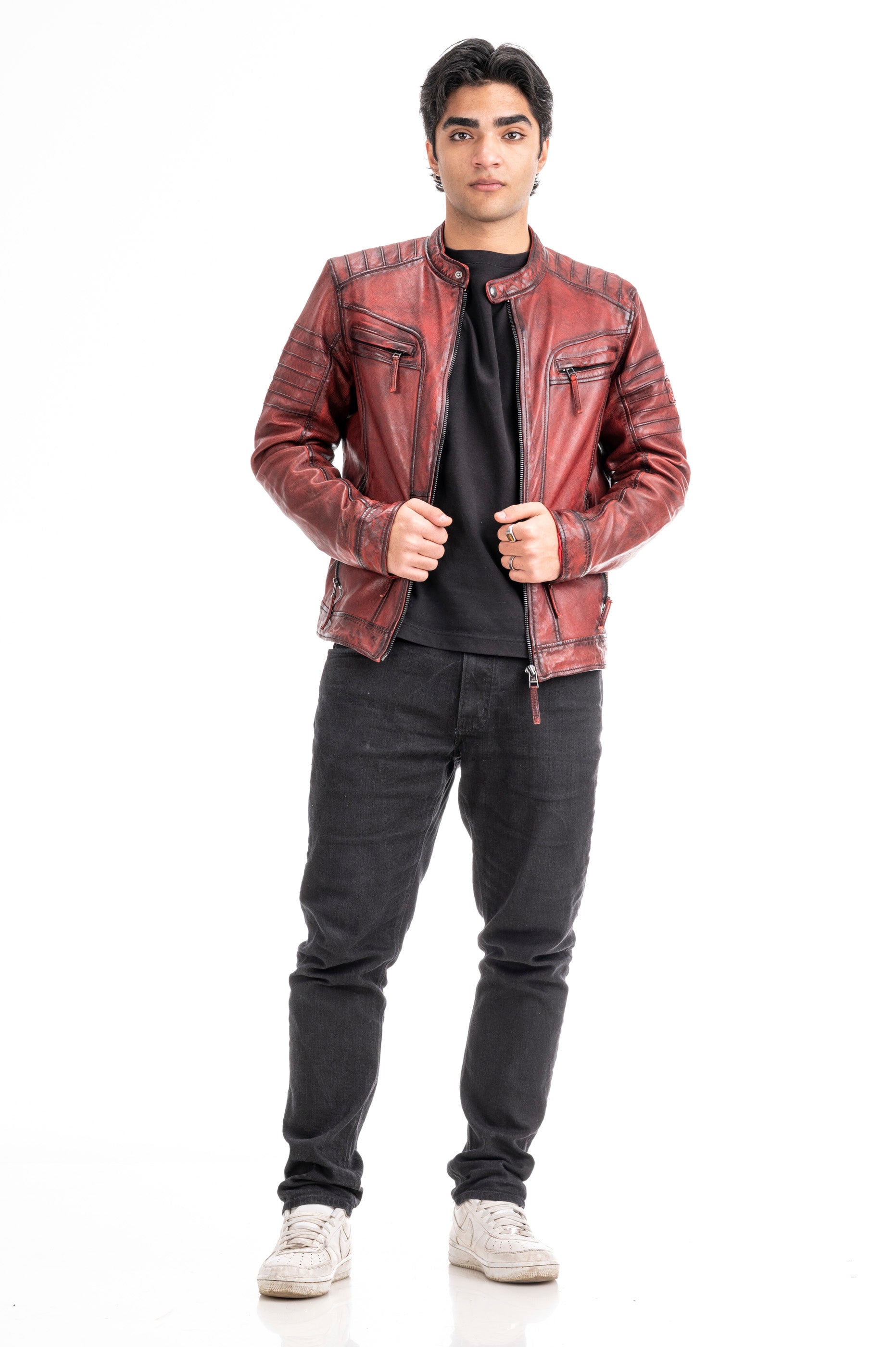 Bikerjacke aus Leder Yahya