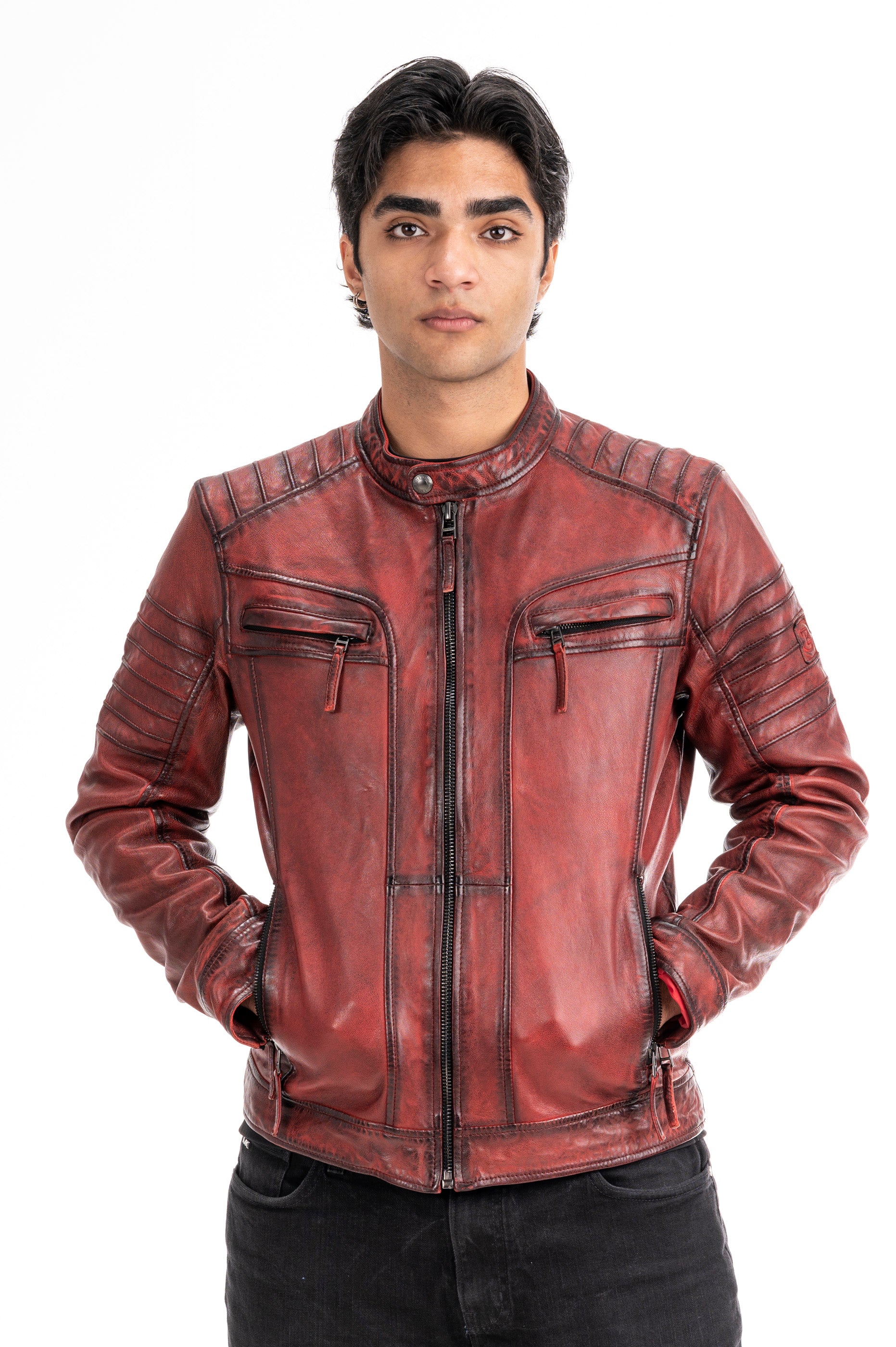 Bikerjacke aus Leder Yahya