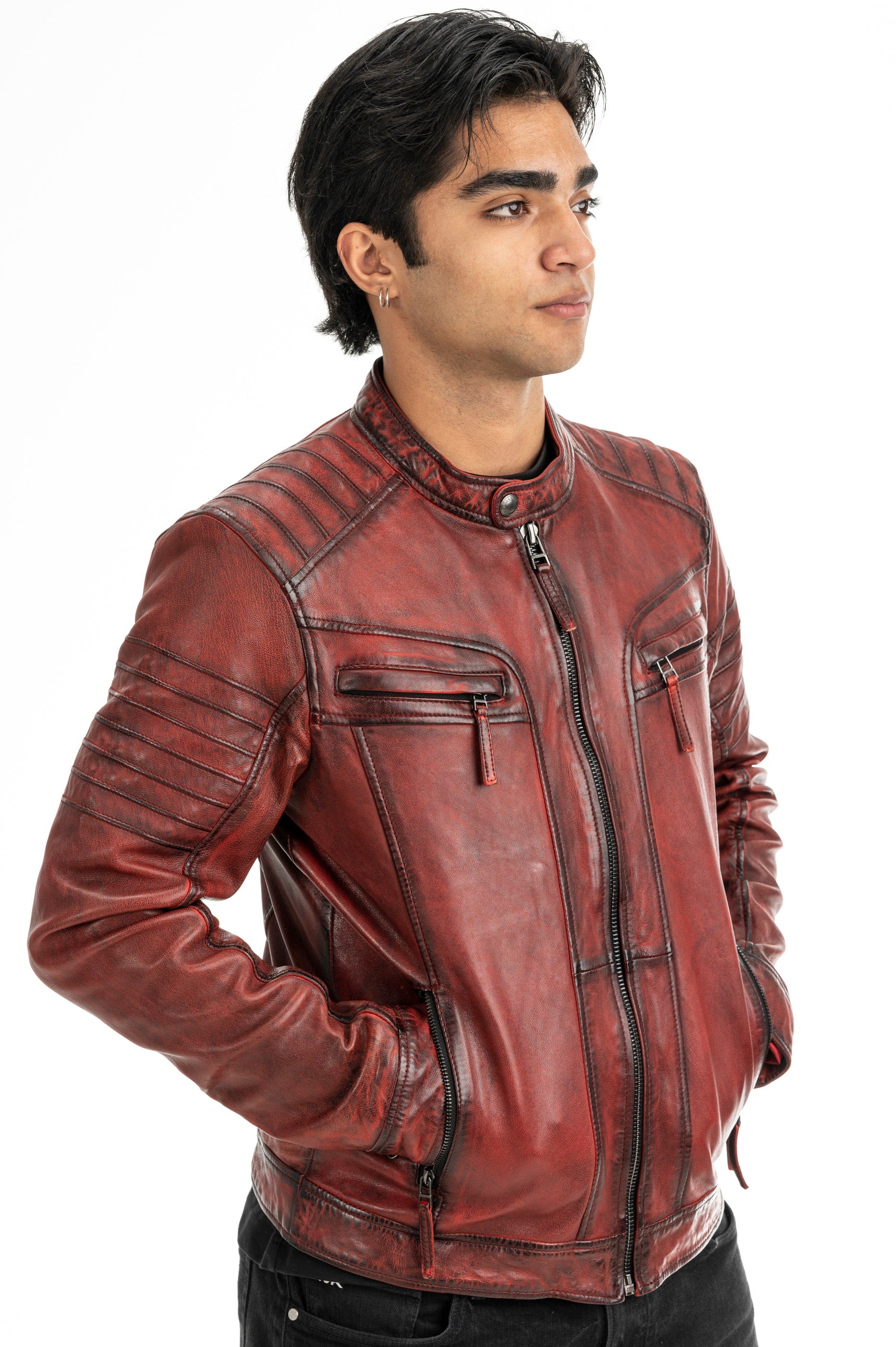 Bikerjacke aus Leder Yahya