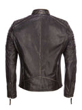 Bikerjacke aus Leder Nick mit Aufnäher