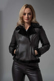 Lambskin biker jacket