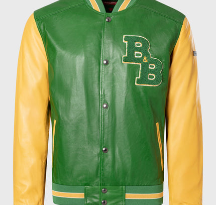 Cougar leather jacket with patch