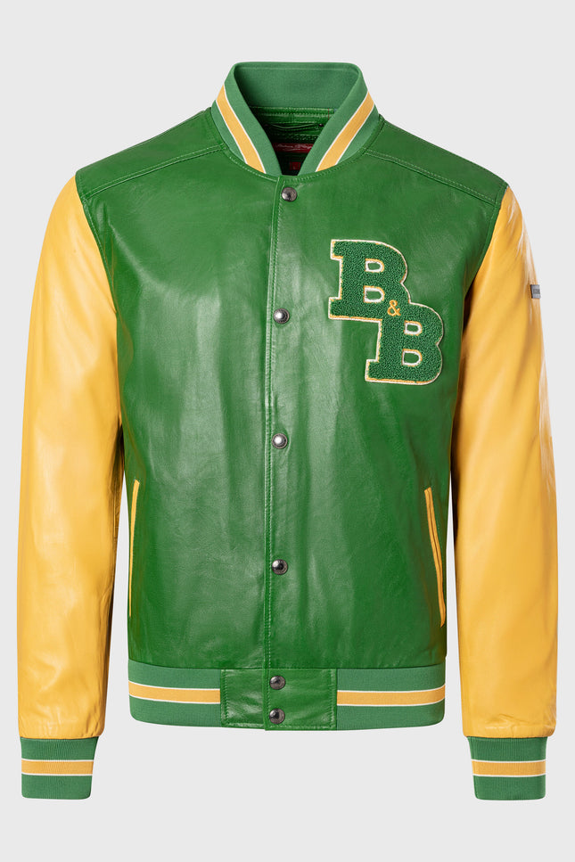 Cougar leather jacket with patch