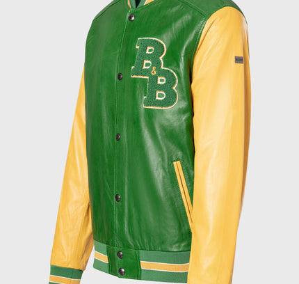 Cougar leather jacket with patch