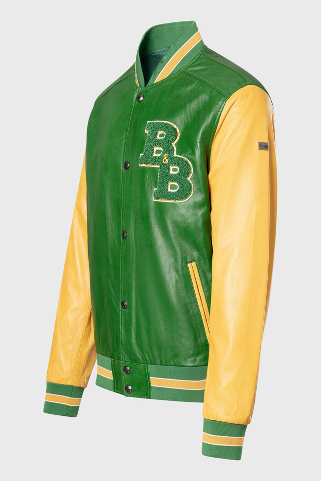Cougar leather jacket with patch