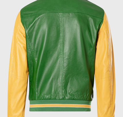 Cougar leather jacket with patch