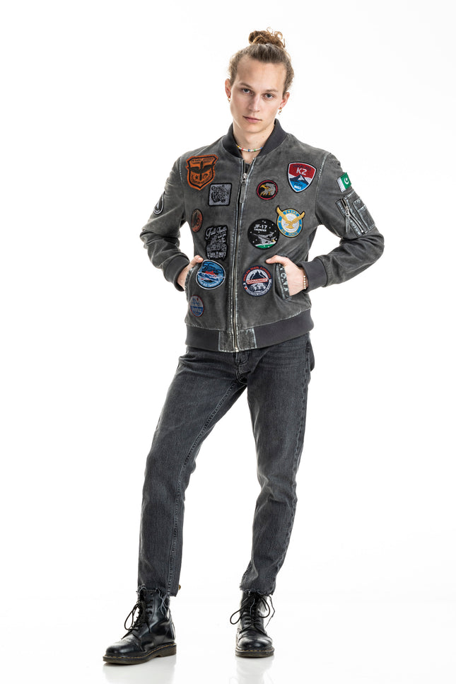 Lederjacke Cougar mit Aufnäher