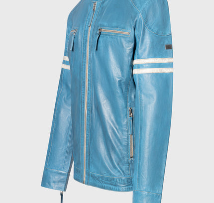 Leather Bomber Jacket College