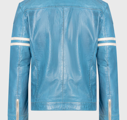 Leather Bomber Jacket College
