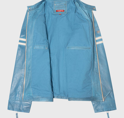 Leather Bomber Jacket College