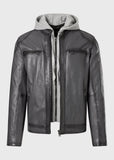 Melvin Lederjacke mit Kapuze