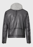 Melvin Lederjacke mit Kapuze