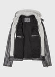 Melvin Lederjacke mit Kapuze
