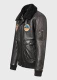 Lederjacke im Piloten-Stil