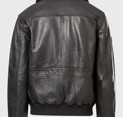 Lederjacke im Piloten-Stil