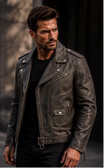 ALEX Bikerlederjacke