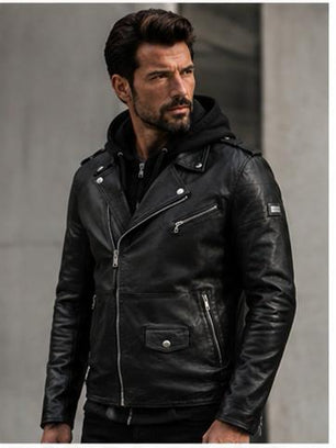 Leather biker jacket Harry