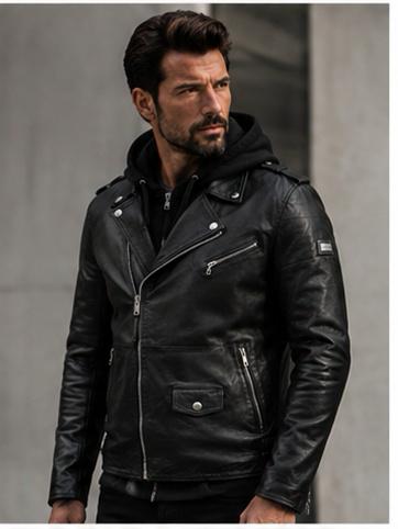 Harry Bikerjacke mit Kapuze
