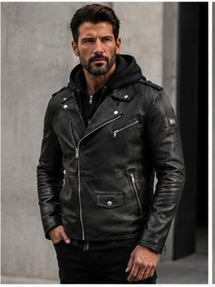 Leather biker jacket Harry