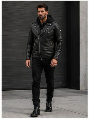 Leather biker jacket Harry