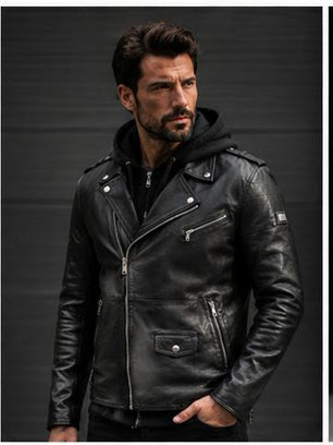Leather biker jacket Harry