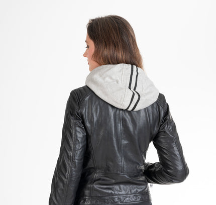 Leather jacket - Women's Diana Hood