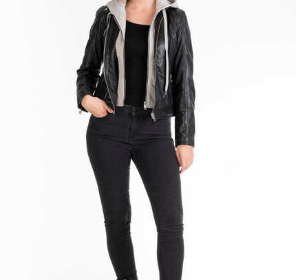 Leather jacket - Women's Diana Hood