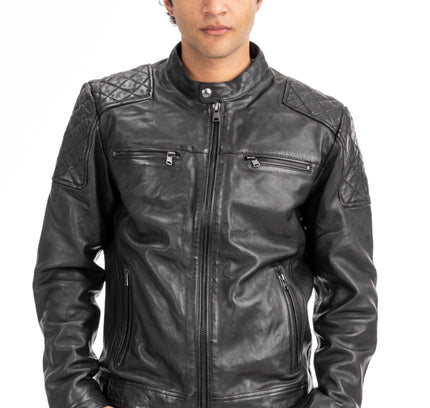 Musa leather biker jacket