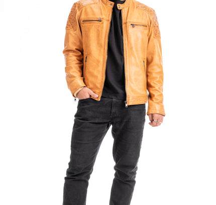 Musa leather biker jacket