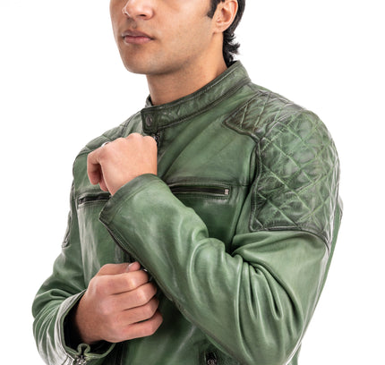 Musa leather biker jacket