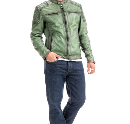 Musa leather biker jacket
