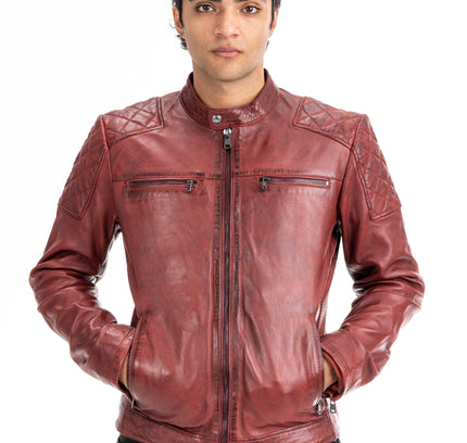 Musa leather biker jacket