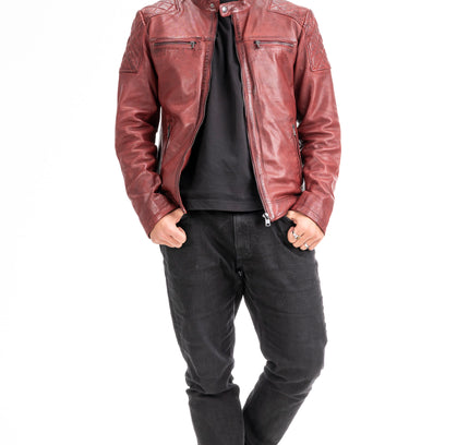 Musa leather biker jacket