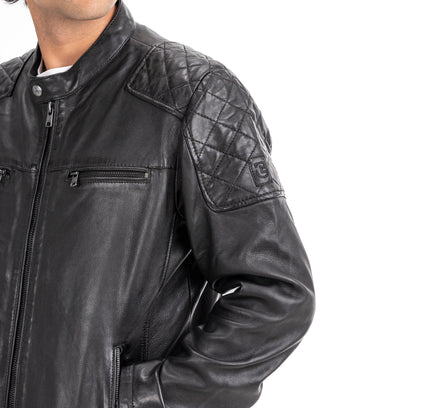 Musa leather biker jacket