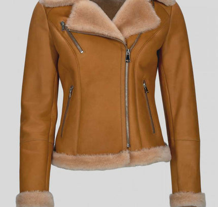 Bikerjacke aus Lammfell